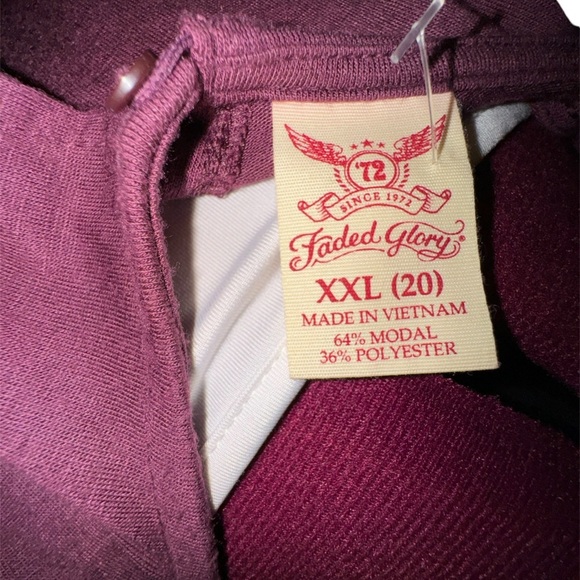 “Faded Glory” Burgundy Cami Blouse Size 2x Plus Size NWOT 🏷️ - Picture 3 of 5
